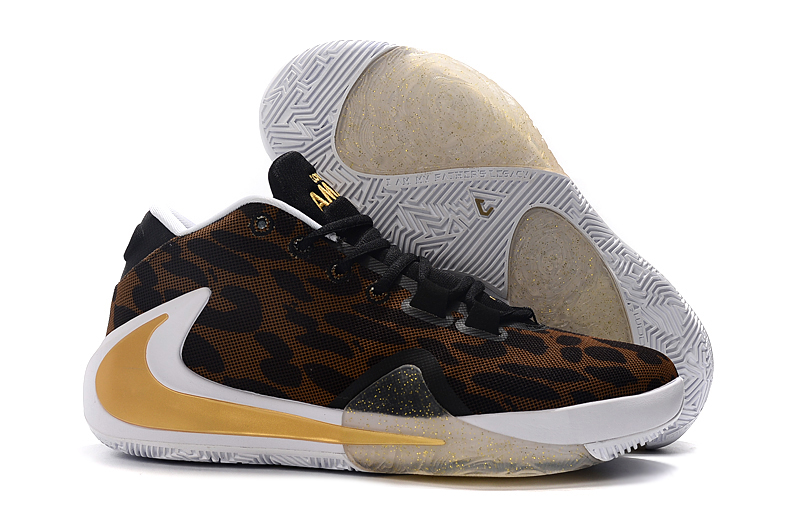 Nike Zoom Freak 1 Cheetah Print Yellow Black White Shoes